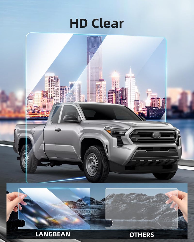 LANGBEAN Screen Protector for 2025 2024 Toyota Tacoma 8 inch Infotainment Touch Screen, HD, High Sensitivity, 9H Tempered Glass Car Screen Protector, Tacoma Accessories - Image 4